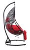 Patio PE Rattan Swing Chair With Stand and Leg Rest for Balcony; Courtyard - as Pic