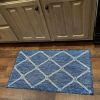 Home Decor Indoor/Outdoor Accent Rug Natural Stylish Classic Pattern Design - Navy|White - 7'6" X 9'5"