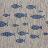 Home Decor Indoor/Outdoor Accent Rug Natural Stylish Classic Pattern Design - Blue - 1'10" X 3'0"