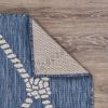 Home Decor Indoor/Outdoor Accent Rug Natural Stylish Classic Pattern Design - Navy|White - 7'6" X 9'5"