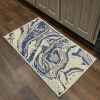 Home Decor Indoor/Outdoor Accent Rug Natural Stylish Classic Pattern Design - White|Navy - 1'10" X 3'0"