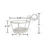 Hanging Railing Planters Flower Pot Holders Metal Planter Racks Fence Potted Stand Mounted Round Plant Baskets Container for Indoor Outdoor Use - Whit