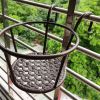 Hanging Railing Planters Flower Pot Holders Metal Planter Racks Fence Potted Stand Mounted Round Plant Baskets Container for Indoor Outdoor Use - Bron