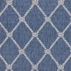 Home Decor Indoor/Outdoor Accent Rug Natural Stylish Classic Pattern Design - Navy|White - 5'3" X 7'0"