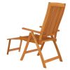 Folding Patio Chairs with Footrests 2 pcs Solid Wood Eucalyptus - Brown