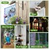 2Pcs Iron Plant Hanging Bracket Plant Hanger Wall Hooks For Bird Feeder Lanterns Wind Chimes - Black