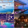 Solar LED Floating Lights IP65 Waterproof Garden Pool 7 Color Changed Hanging Ball Lights - Transparent