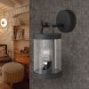 Inowel Lights Wall Light Outdoor Lantern E26 Bulb (Not Include) Wall Mount Hang Lamp Wall Sconce Lighting 32335 - Black