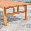 Kapalua Honey Nautical Eucalyptus Wooden Outdoor Sofa Table - as Pic