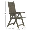 Renaissance Outdoor Patio Hand-scraped Wood 5-Position Reclining Chair - as Pic