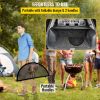 Foldable Outdoor Camping Round Cooking Grate Stainless Steel Fire Pit Grill Grate - As pic show - 22"