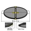 Foldable Outdoor Camping Round Cooking Grate Stainless Steel Fire Pit Grill Grate - As pic show - 22"