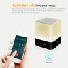 Outdoor Bluetooth Speaker LED Pat Light Wireless Speaker Mini Lighting Alarm Clock Audio Portable Night Light - black