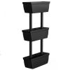 3-Tier Freestanding Vertical Plant Stand for Gardening and Planting Use - Black