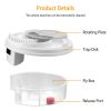 USB Powered Electric Fly Trap Automatic Flycatcher Rotating Fly Pest Repellent Tool For Home Kitchen Restaurant - White