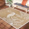 Home Decor Indoor/Outdoor Accent Rug Natural Stylish Classic Pattern Design - Beige - 5'0" X 7'0"