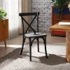 Resin Cross Back Chair for dinning room, wedding, commercial use, 4-pack, Black - as Pic