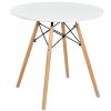 Classic Elegant Modern Simple Round Dining Table - White - 31.5 in