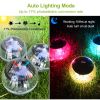 Solar LED Floating Lights IP65 Waterproof Garden Pool 7 Color Changed Hanging Ball Lights - Transparent