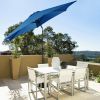 10 Feet Outdoor Patio Umbrella with Tilt Adjustment and Crank - blue