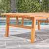 Kapalua Honey Nautical Eucalyptus Wooden Outdoor Sofa Table - as Pic