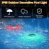 2Pcs Solar Powered Floating LED Light IP65 Waterproof Rechargeable Pool Lamps Gradient Multicolor Changing Outdoor Decortive Lights for Party Pool Pon