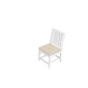 HDPE Dining Chair; White; With Cushion; No Armrest; Set of 2 - as Pic