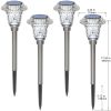 Solar Pathway Lights, Solar Garden Lights Outdoor White, Waterproof Led Path Lights for Yard, Patio, Landscape, Walkway - 4 pcs