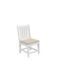 HDPE Dining Chair; White; With Cushion; No Armrest; Set of 2 - as Pic