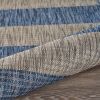 Home Decor Indoor/Outdoor Accent Rug Natural Stylish Classic Pattern Design - Grey & Blue - 7'9" X 9'9"