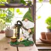 Cartoon Gnome Dwarf Statue Garden Lighting Waterproof Resin Figurines Solar Light Outdoor Lawn Courtyard Night Decorative Lamp - A