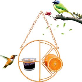 Simple Outdoor Bird Feeding And Water Feeding (Color: Orange)