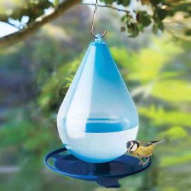 Hanging hook bird feeder (Color: Blue)