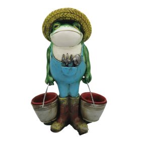 Cute Squirrel Bird Feeder For Garden Decoration (Option: Gardener frog)